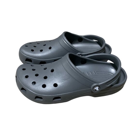 CROCS Other - Classic Crocs Gray Unisex Clogs W/ Adjustable Back Strap Lightweight Water-Resis